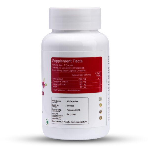 Keto Veda Biotin 10000 mcg Supplement with Keratin - Image 2