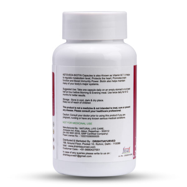 Keto Veda Biotin 10000 mcg Supplement with Keratin - Image 3