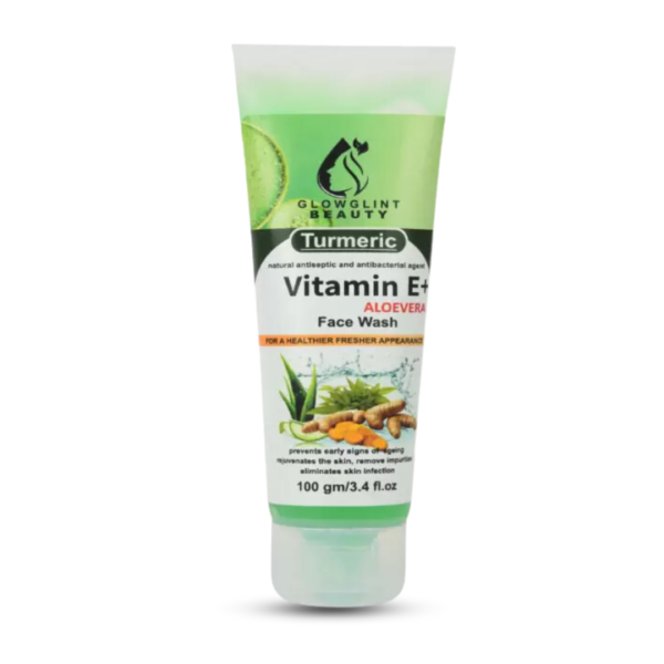 Glowglint Beauty Vitamin E+Aloe Vera|Turmeric Face Wash