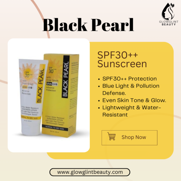 Glowglint Beauty Black Pearl SPF30++Sunscreen - Image 2